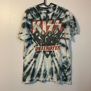 Liquid Blue Retro KISS Destroyer 76’ Tie Dye T-shirt size M